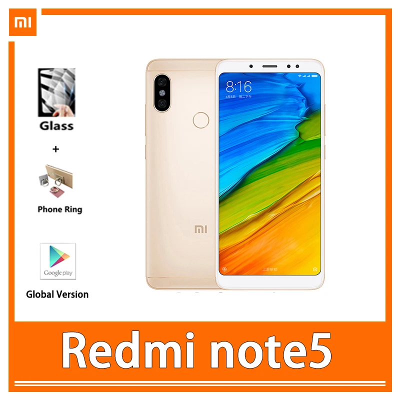 Смартфон Redmi note5 3 ГБ + 32 сканер отпечатков пальцев разблокировка распознаванием