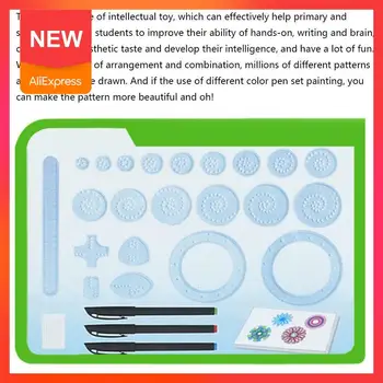 

Children's Art Painting Template Busy Curve Ruler Intellectual Magic Set Toy Artistic Drawing Creation Stationery Puzzle U7Q1