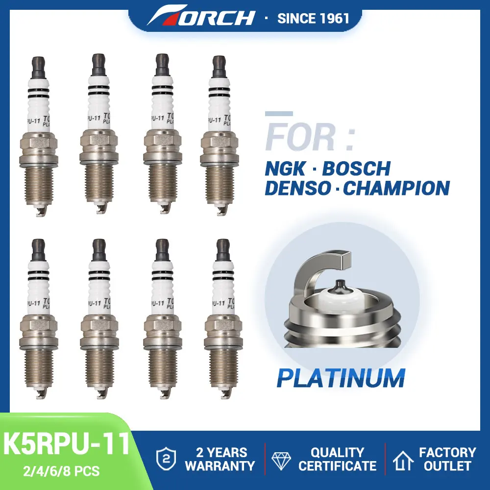

TORCH Brand China Original Platinum Spark Plugs K5RPU-11 Resistor Candles Ignition System Automobile Replacement Parts