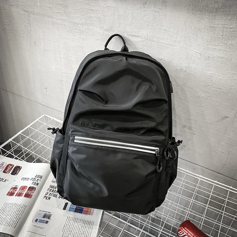 

Fashion-Backpack Men Casual Simple Computer Backpack Canvas College Student School Bag Men's Large Capacity Travel Bag Women's