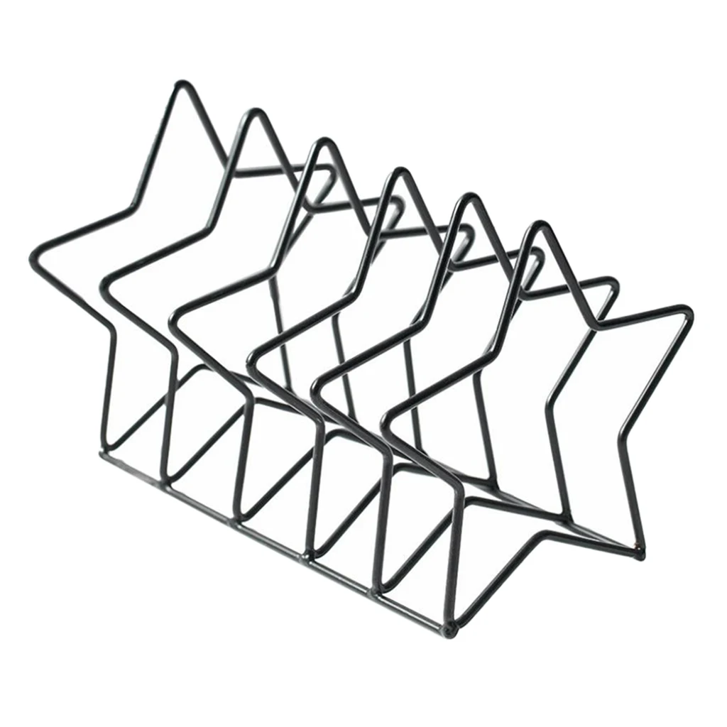 Metal Craft Five-Pointed Star Shape Desktop File Rack File Sorter Organizer for Magazines Newspapers Documents Mails Storing