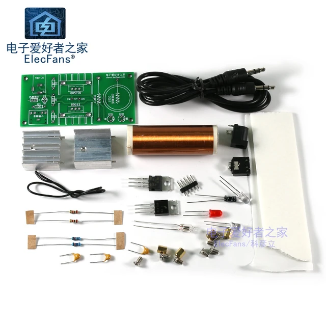 Parts) Mini Music Tesla Coil Kit Plasma Horn Speaker Technology Electronic  DIY Production - AliExpress
