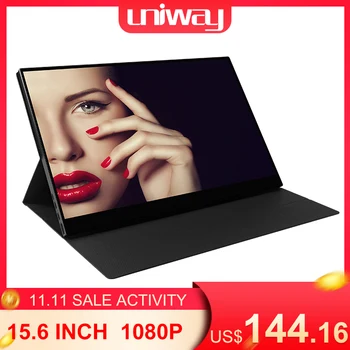 

Uniway 15.6 inches Screen portable lcd monitor HDMI Type-C USB C IPS for Laptop XBox Switch Mobile Phone PS3 PS4 gaming monitor
