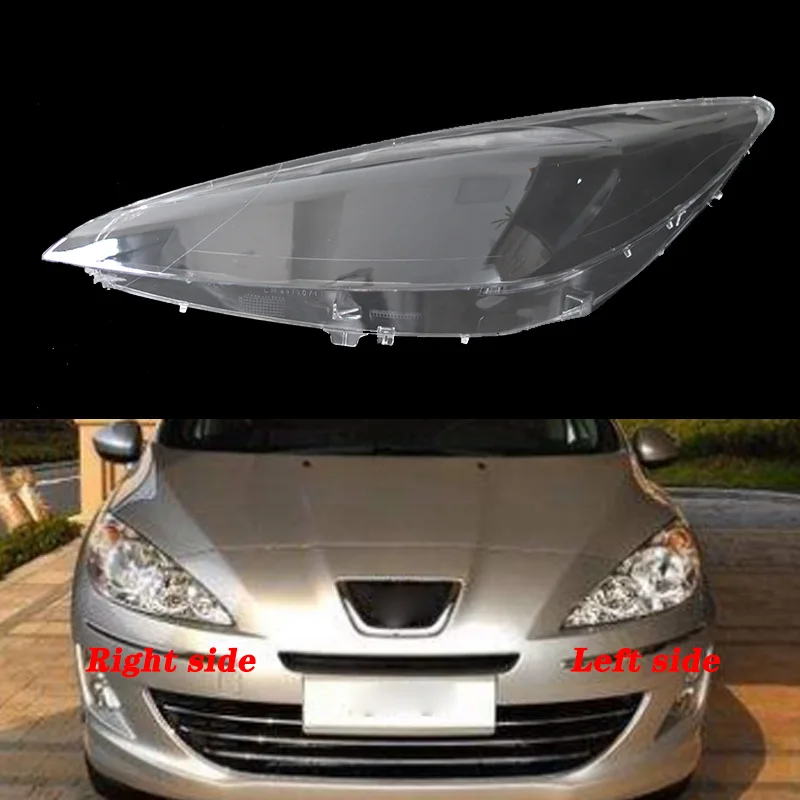 Передние фары для Peugeot 408 2009 2012 прозрачные абажуры корпус лампы маски крышка фар