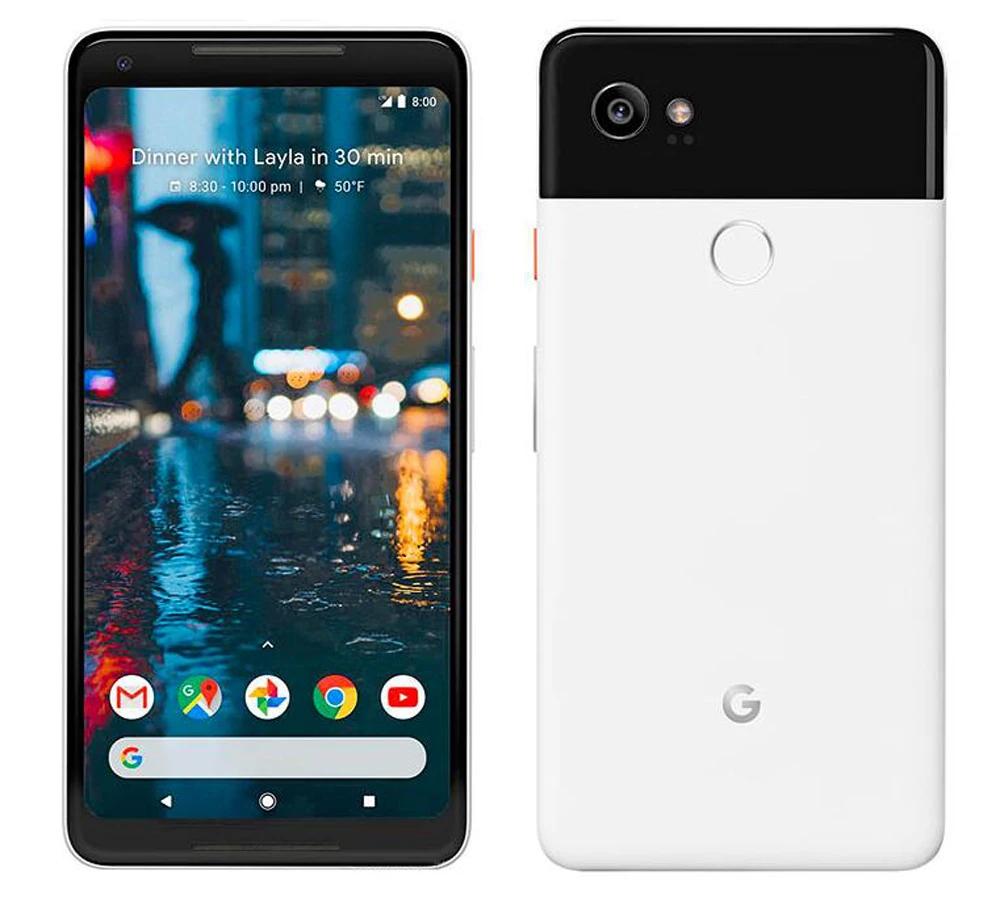 Разблокированный Google Pixel 2XL 4G LTE 6,0 дюймов Android мобильный телефон Восьмиядерный Android OS телефон 4 Гб ram 64 Гб rom один sim телефон