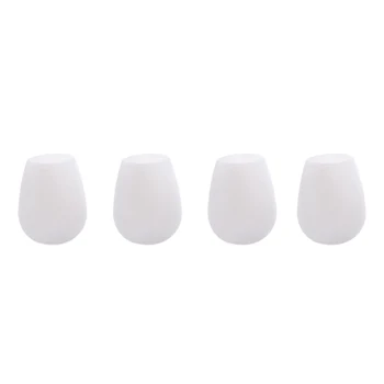 

4Pcs/Set Unbreakable Silicone Wine Glass Cup Anti-Slip Food Silicone Wine Glass Beer Cups Portable For Beach Travel