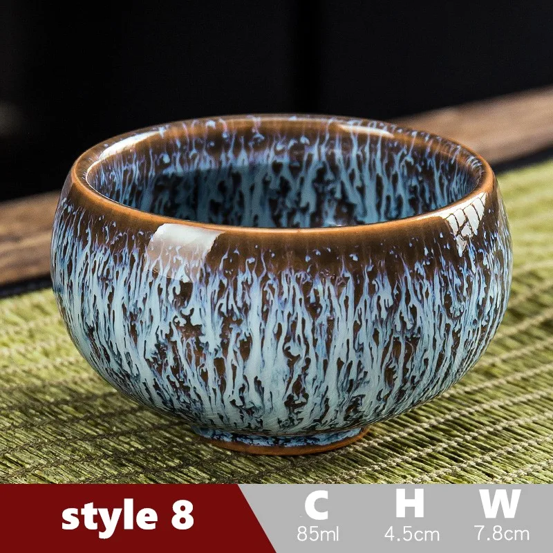 85ml Tea Set Teaware  Tea Set Cup Ceramic Chinese Style Tea Cup Set  Gongfu Tea Set  Colorful Glazed Tea Set