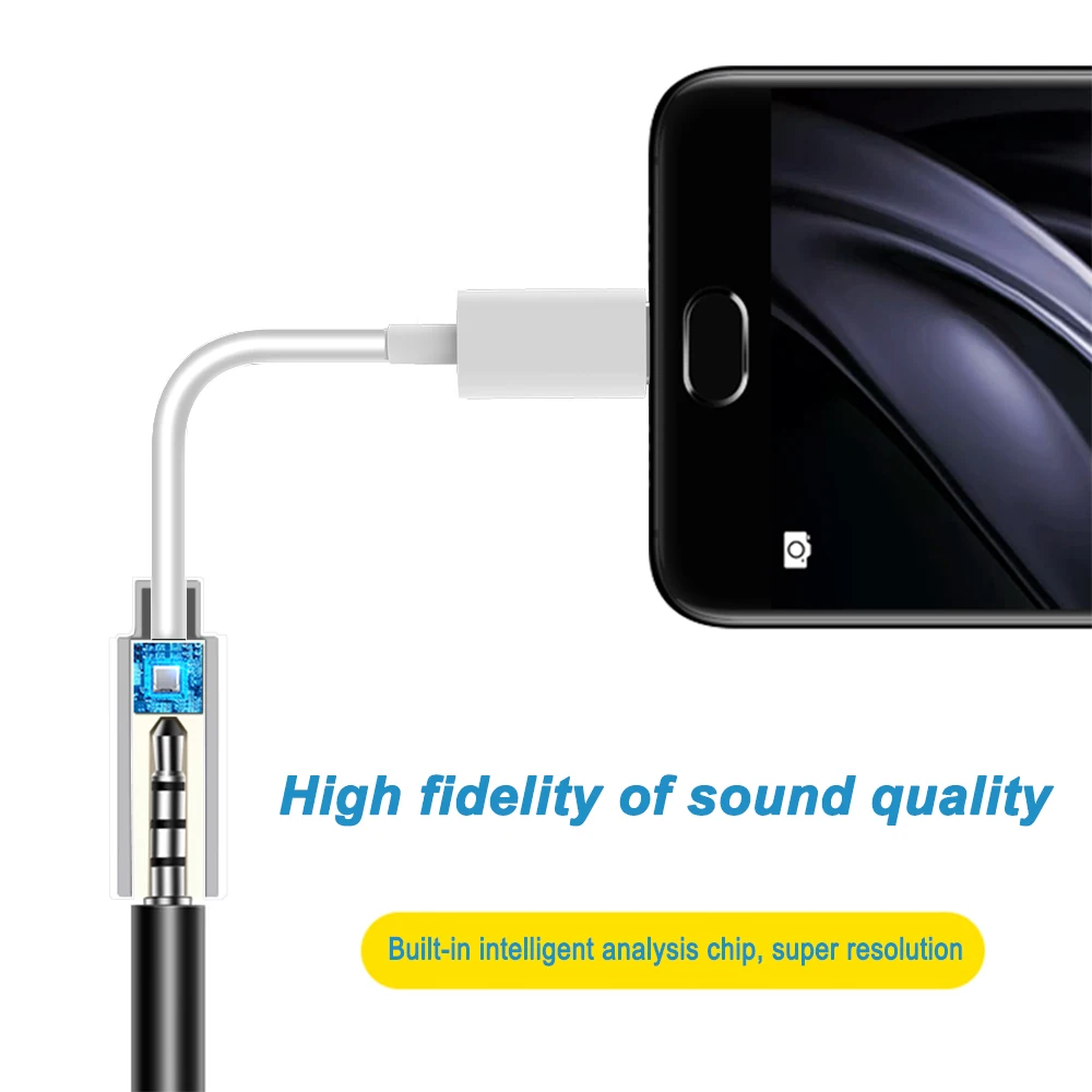  USB C per Aux Stereo da 3.5mm Auricolare Adattatore Audio Digitale Martinetti 24BIT HD Tipo-C Cavo 
