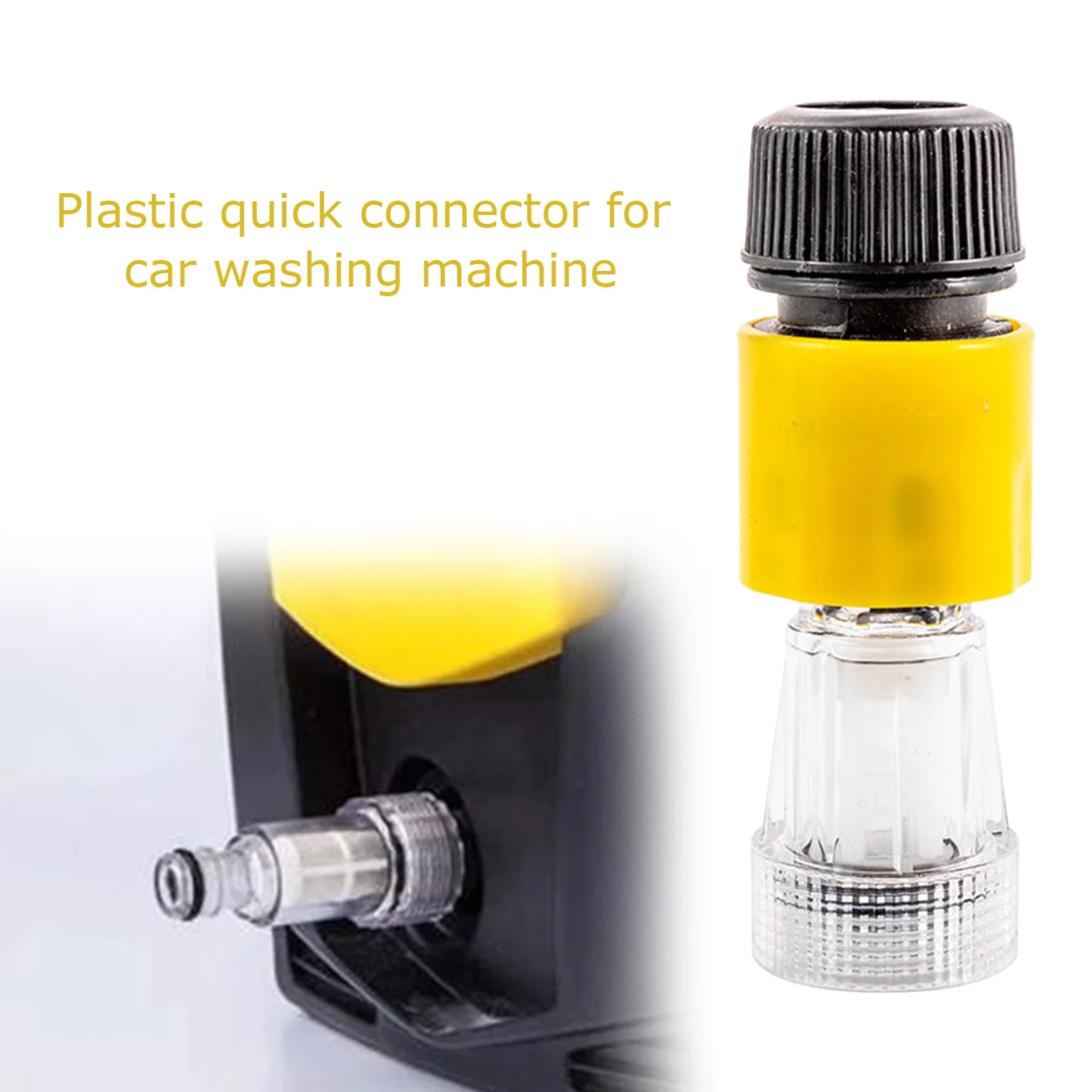 Car Washing Machine Adapter For High Pressure Washer Water Connector Filter Quick Connection Hose Pipe Fitting Car Accessories