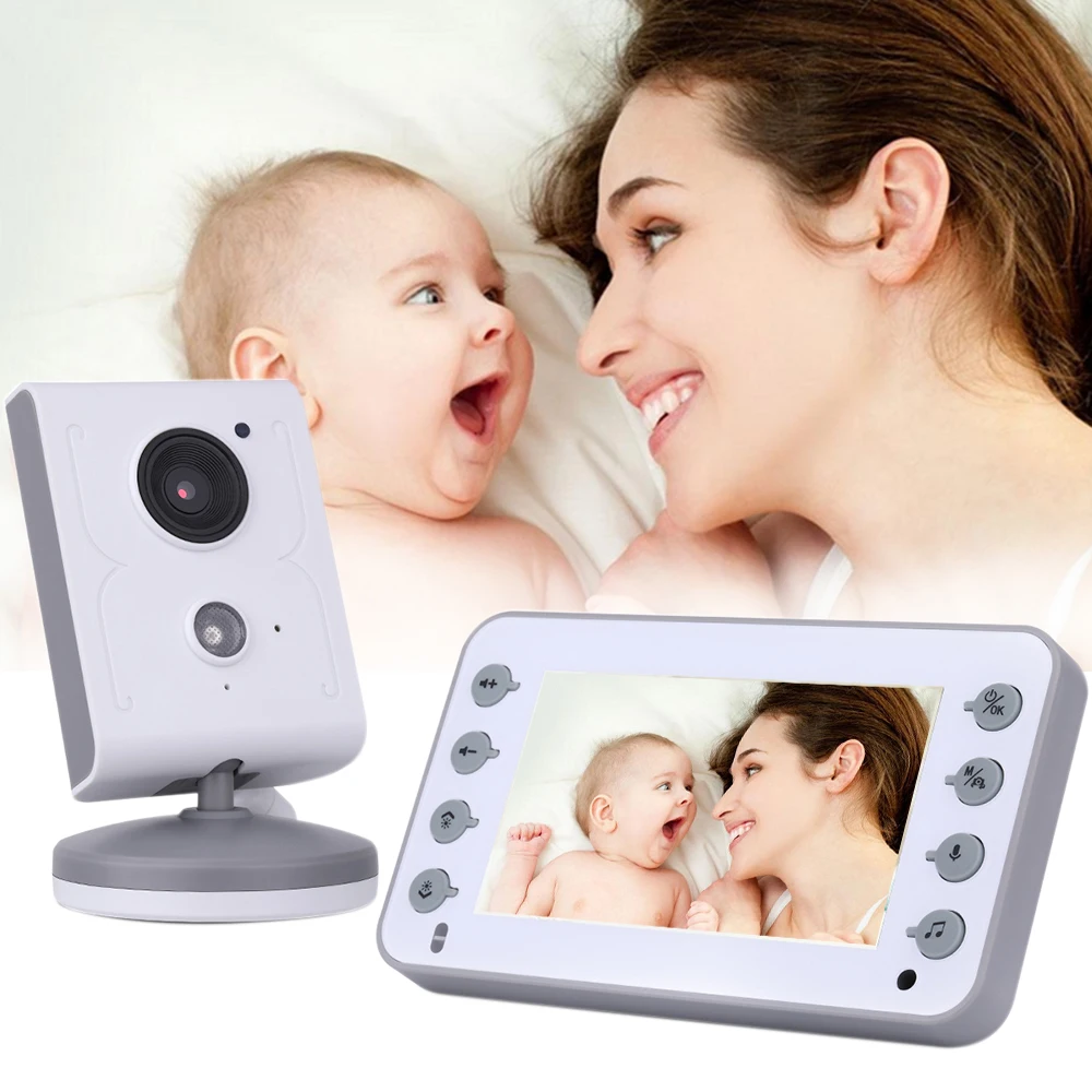 

Wireless Video Baby Monitor 4.3inch Nanny Camera 2 Way Talk Night Vision IR LED Temperature Monitor Baby Sleep Home Video Camera