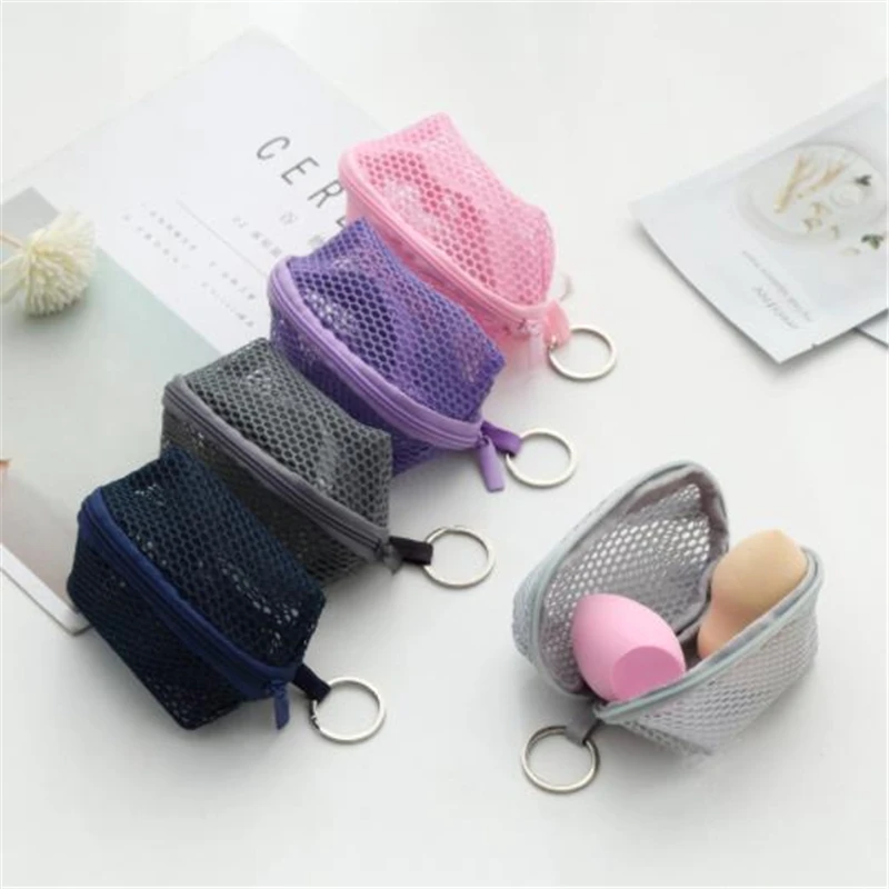 

New Beauty egg sponge Cosmetic Powder Puff storage bag goddess carry bag dustproof portable travel breathable mini coin purse