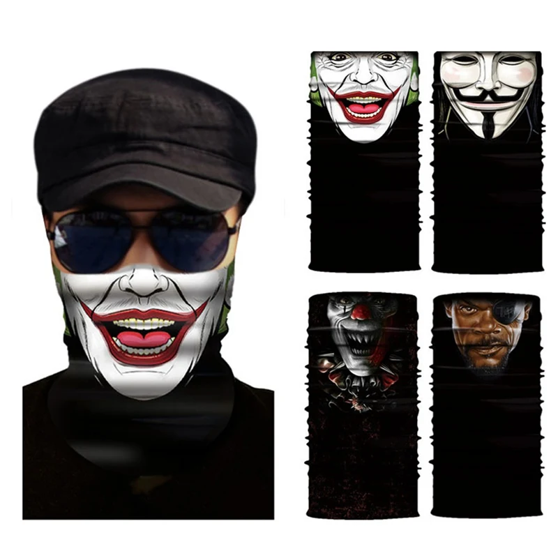 

3D Digital Printed Film Breathable Cycling Magic Bandana Polyester Dustproof Scarf Outdoor Elatic Sunshade Neck Cover Headband