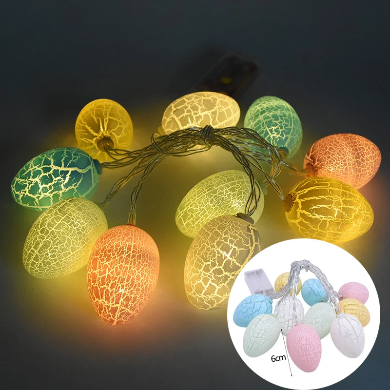

Easter Ornaments Easter Rabbit Egg 10 Led Light 1.6m Battery String Lights For Easter Party Home Hanging Decor Kids Favor Gifts
