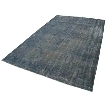 

210x314 Cm Blue Handmade Overdyed Rug-7x10 Ft