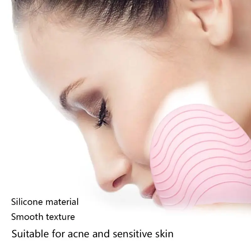 Перезаряжаемый силиконовый массажер для очищения кожи лица, Вибрационный мини электрический аппарат для глубокой очистки, водонепроницаемая щетка