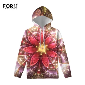 

FOURUDESIGNS Vintage Dragonfly Flower Print Sweatshirts Women Hoodies Tracksuit Pullover Autumn Winter Hooded Oversized Tops