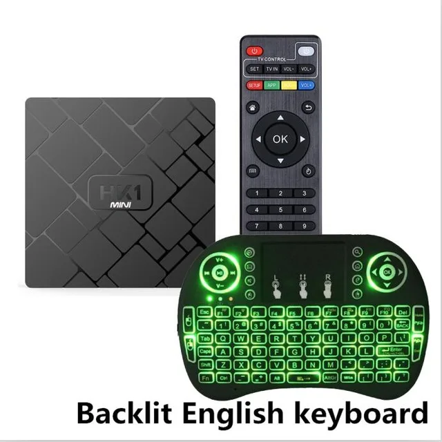 add English Backlit HK1 Мини Android 9,0 Smart tv BOX RK3229 четырехъядерный 2 Гб 16 Гб H.265 WiFi 4K медиаплеер HK1mini Netflix телеприставка PK H96 MAX - Цвет: add English Backlit