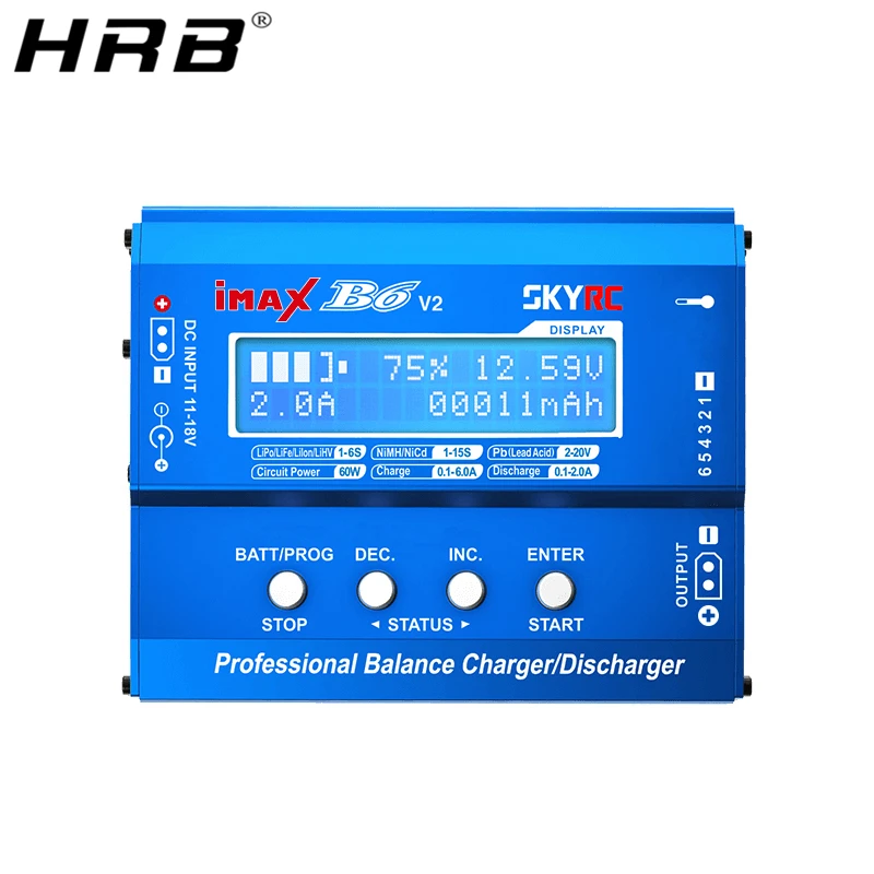 Зарядное устройство Skyrc iMax B6 V2 зарядка Lipo LiHV NiMh LiFe для аккумуляторов ЖК экран