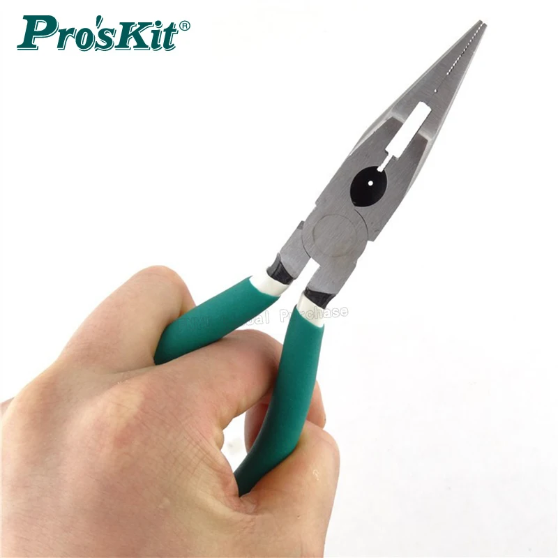 

Telecom Terminal Needle Pliers steel Pro'skit CP-148 Telecom installation stripping cutting clamping 4-in-1 multifunction pliers