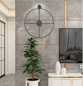 

Creative minimalist 80cm Modern minimalist clock living room wall clock nordic style iron mute clock