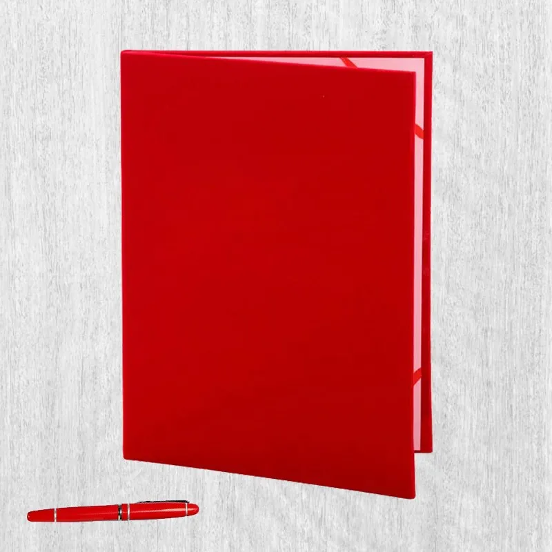 

Hot Sales Customizable Certificate of Honor Case Red Suede Blank Cover-Bronze Honorary Credential Membership Card for Making