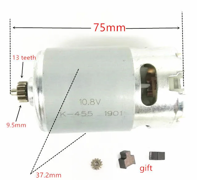 Двигатель 13 зубьев 10 8 В 12 замена для фототехники BOSCH детской модели 8022|for bosch|10.8v