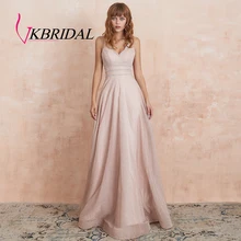 VKbridal сексуальное вечернее платье с v-образным вечернее платье ТРАПЕЦИЕВИДНОЕ Сверкающее платье для выпускного вечера Длинные вечерние платья со стразами реальное изображение