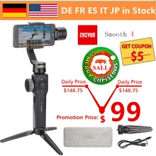 Zhiyun Smooth 4 Q2 Vlog Live 3-осевой портативный смартфон сотовый телефон видеокамеры Стабилизатор для iPhone Xs Max X 8 7 и samsung S9, S8 и экшн Камера