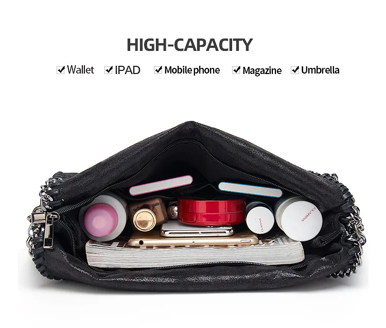 2021 FIRMRANCH New Frosted Material Handbag Chain Woven Foldable Fashion Shoulder Women Multi-Funcation Bag Steady Quality Big
