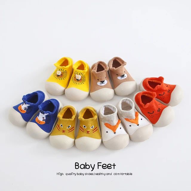 Baby sock Shoes Anti-slip Spring Cartoon animal Shoes Baby Girl baby boy Soft Rubber Sole shoes 2