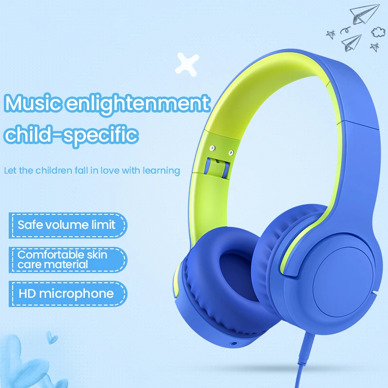 Cute Wired Headphone Noise Cancelling Earphones With Microphone Stereo Earphone Computer Mobile Phone Gamer Headset Kids Gift