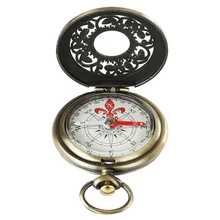 

1 Pc Vintage Bronze Compass Pocket Watch Design Outdoor Sports Hiking Navigation Gift Kid Gift New