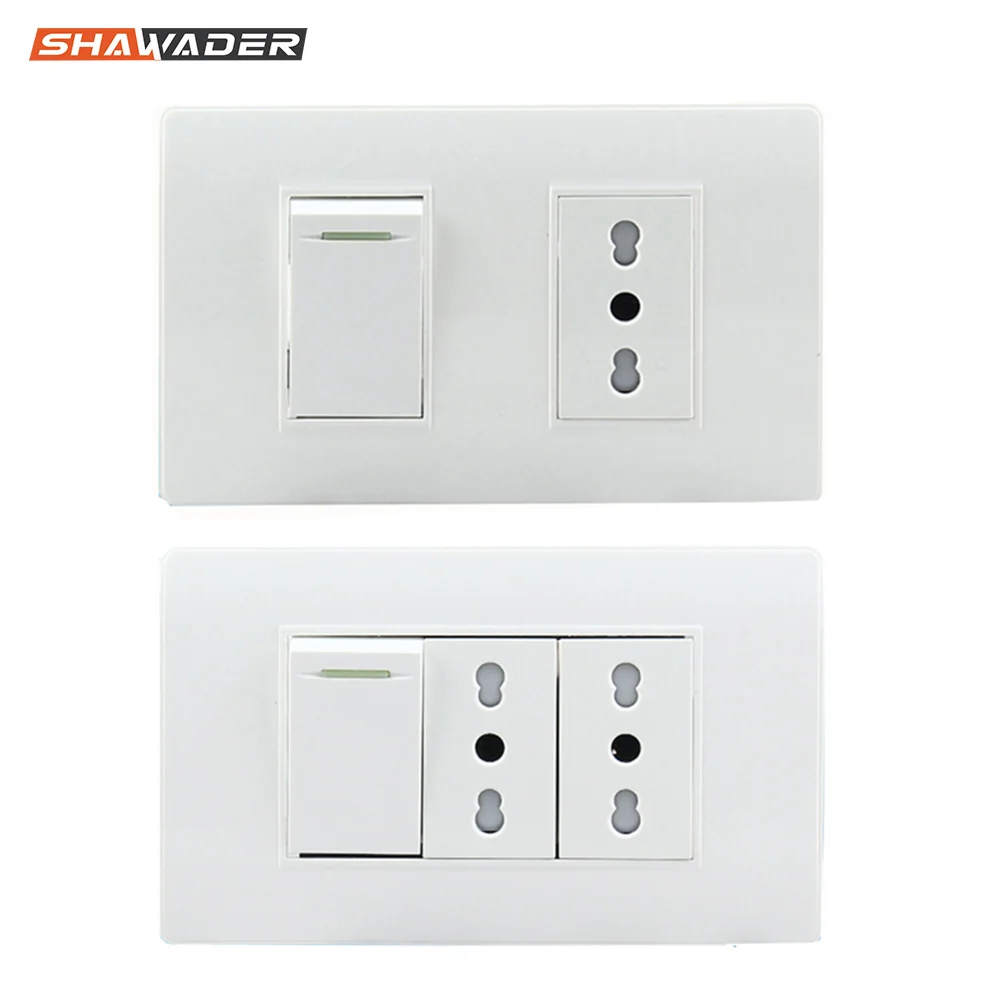 Настенные розетки итальянские 1 комплект переключателей 1/2 каналов Европейская