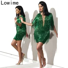 Vestido de cóctel verde de Oriente Medio de talla grande, sirena, minivestido de fiesta estilo Dubai para mujer, vestidos de fiesta de noche 2019