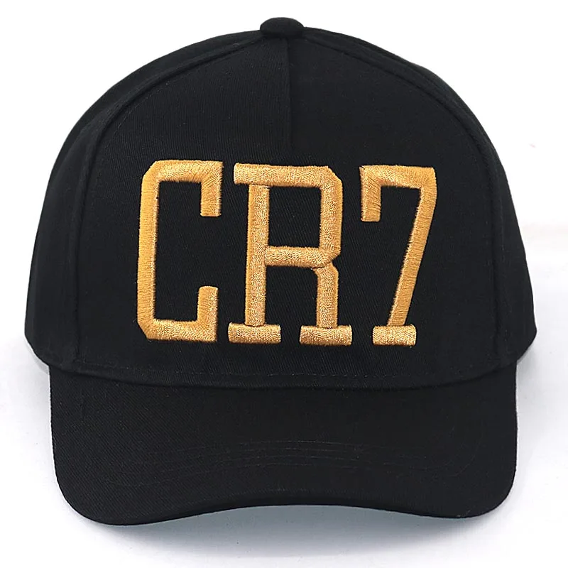 Cristiano Ronaldo CR7 3D вышивка бейсболка «Кости» хлопок регулируемые черные изогнутые шляпы от солнца Прямая поставка