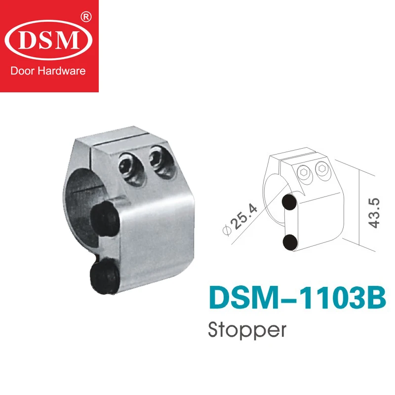 304 класс пробка из нержавеющей стали для стеклянной раздвижной двери DSM-1103B