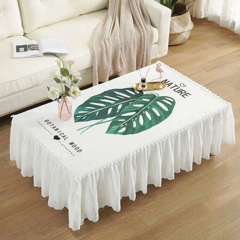 Новая чайная скатерть, шифоновая кружевная столовая скатерть, журнальный столик для гостиной, прямоугольная крышка от пыли