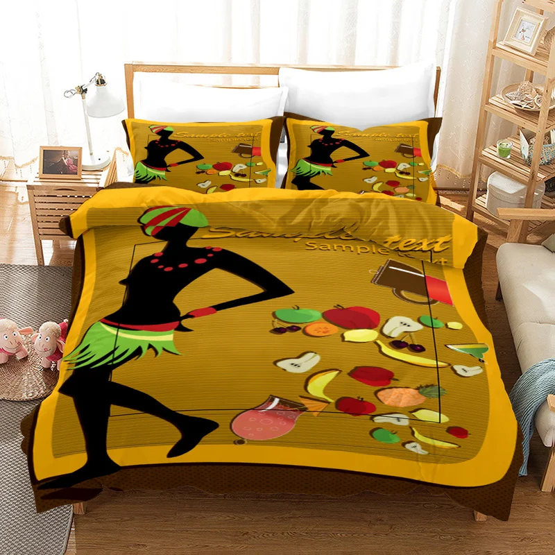 BeddingOutlet African Bedding Set King People Woman Duvet Cover Desert Geometric Home Textiles Red Sun Bedclothes Dropshipping