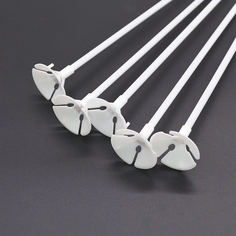 30cm White Balloon Sticks with Cups 2
