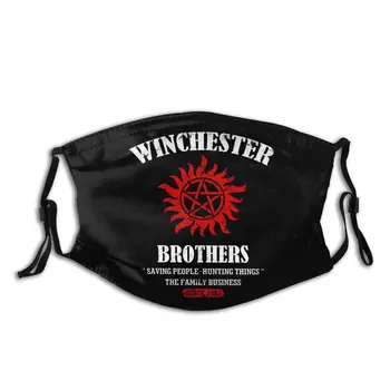 

Supernatural Winchester Brothers Face Mask With PM2.5 Filters Retro Stylish Anti Bacterial Haze Protection Mask Respirator