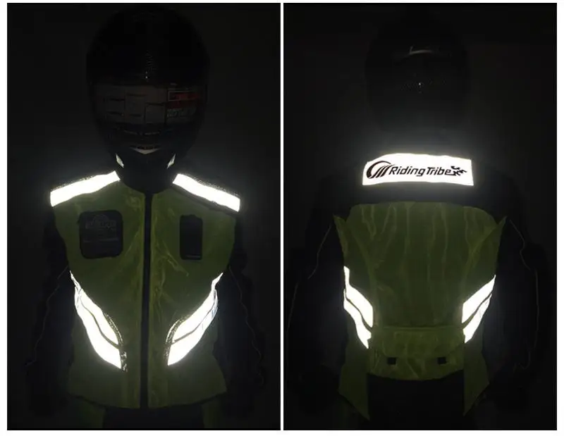 Мотоциклетный светоотражающий жилет мотоциклетная безопасная Униформа Предупреждение высокая видимость куртка жилет