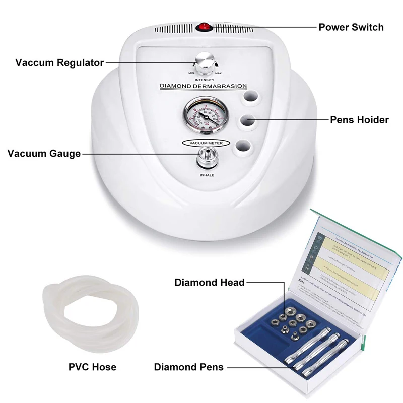 Комбайн алмазного пилинга NV-60, вакуумной чистки и вакуумного массажа лица многофункциональный