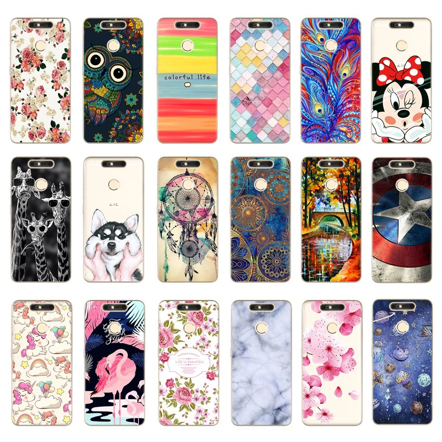 

ZTE Blade V8Q Case 5.0-inch Silicone Back Cover Soft TPU Cartoon Marble Cute for ZTE Blade V8Q Phone Cases Shell Fundas Coque