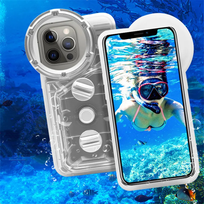 Waterproof Phone Case For Iphone 12 Pro Max /11 Pro Max Diving Housing Underwater Protective