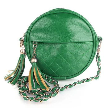 

Tassel chain small bags girls messenger bag brand leather crossbody bags candy colors lady handbags