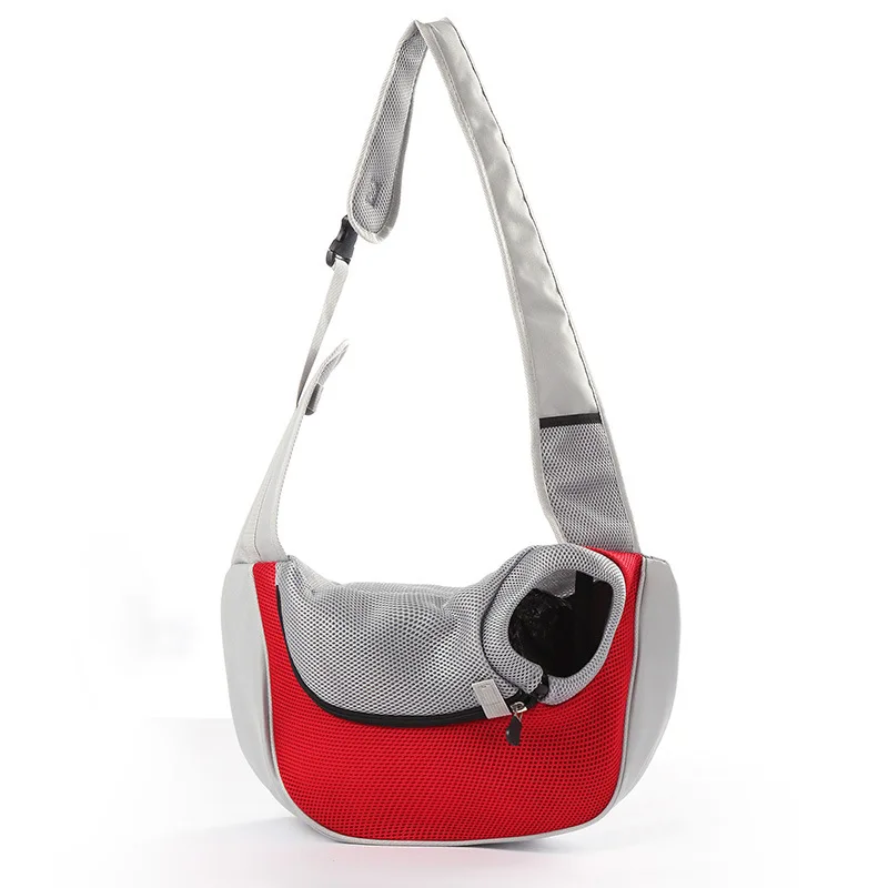 Pet Sling Puppy Dog Cat Sling Carrier Bag Hands Free With Adjustable Padded Strap Front Pouch Single Shoulder Bag Carrying Tote