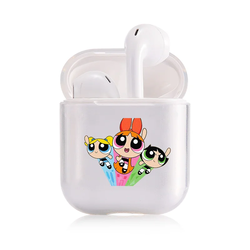 I301719 Чехлы для наушников для Apple Airpods 1/2, силиконовый защитный чехол, аксессуары, милый цветок, Powerpuff, полицейский шлем для девочек - Цвет: I301719