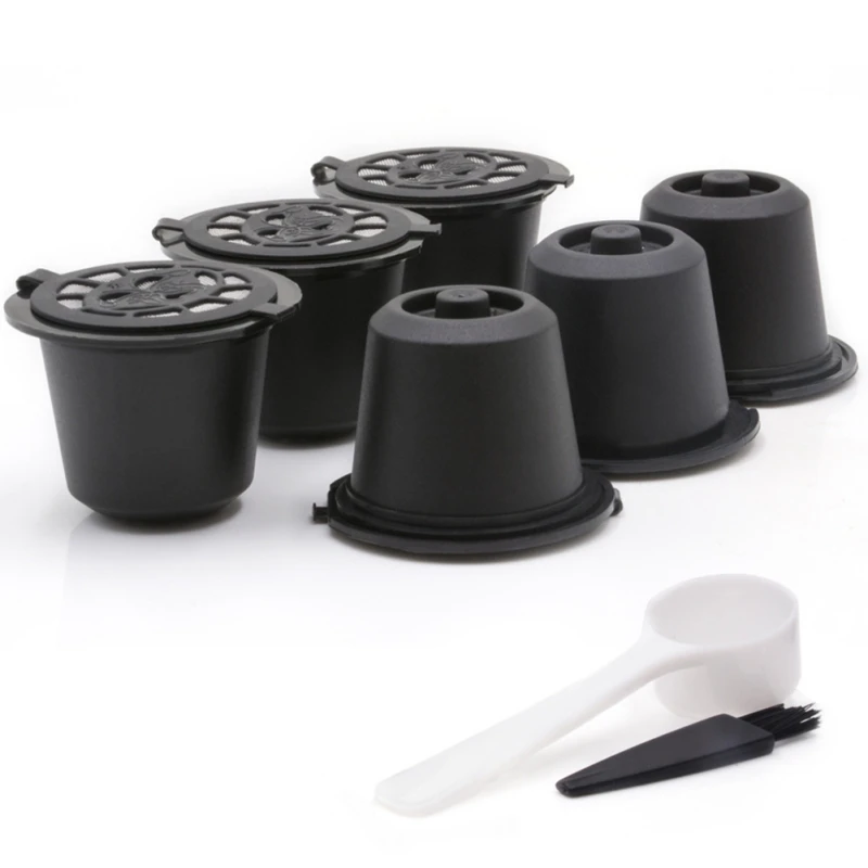

OOP Bag Reusable Coffee Capsule With Filter Lid Plastic Coffee Capsule Portable Black Coffee Capsule Set For Nestle