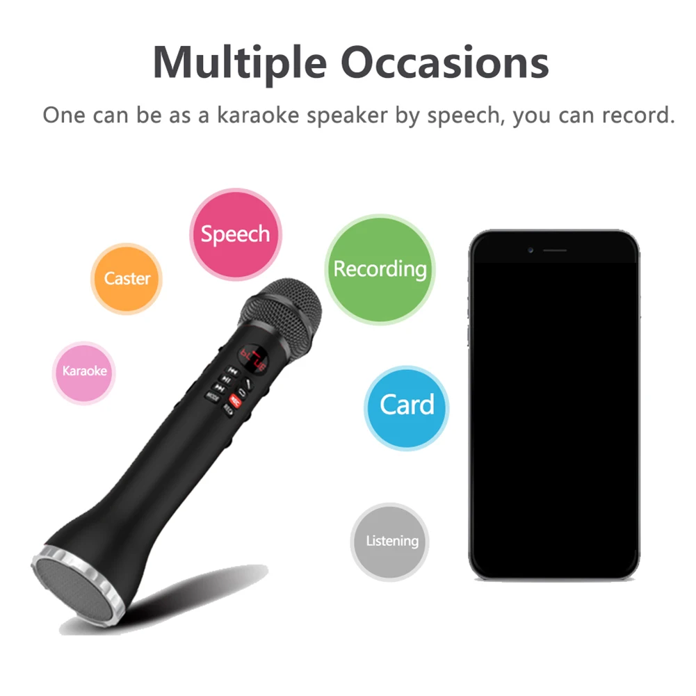 3 в 1 профессиональный Bluetooth беспроводной микрофон караоке динамик KTV музыкальный плеер для вокала, с рекордером ручной микрофон Микрофон
