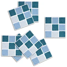 Funlife тусклые полированные синие мозаичные домашние стерео обновления настенные наклейки обои модель плитки наклейки MTS014